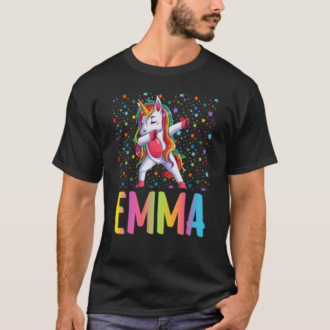 Dabbing Unicorn Emma T-Shirt (Vorderseite)