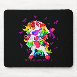 Dabbing Unicorn Epilepsy Sensibilisierungskampagne Mousepad
