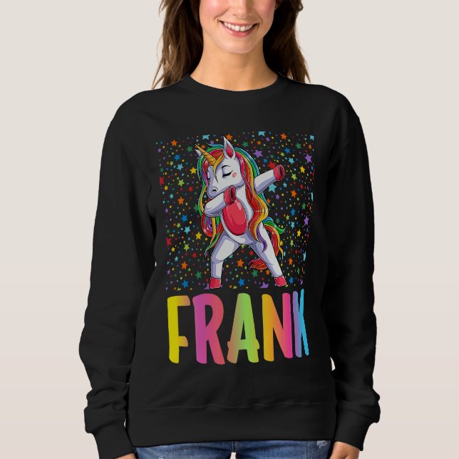 Dabbing Unicorn Frank Sweatshirt (Vorderseite)