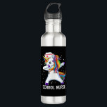Dabbing Unicorn Funny School Nurse Gift T-Shirt Edelstahlflasche<br><div class="desc">Dabbing Unicorn Funny School Nurse Gift T-Shirt</div>