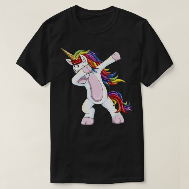 Dabbing Unicorn Funny Unicorn T-Shirt (Design vorne)