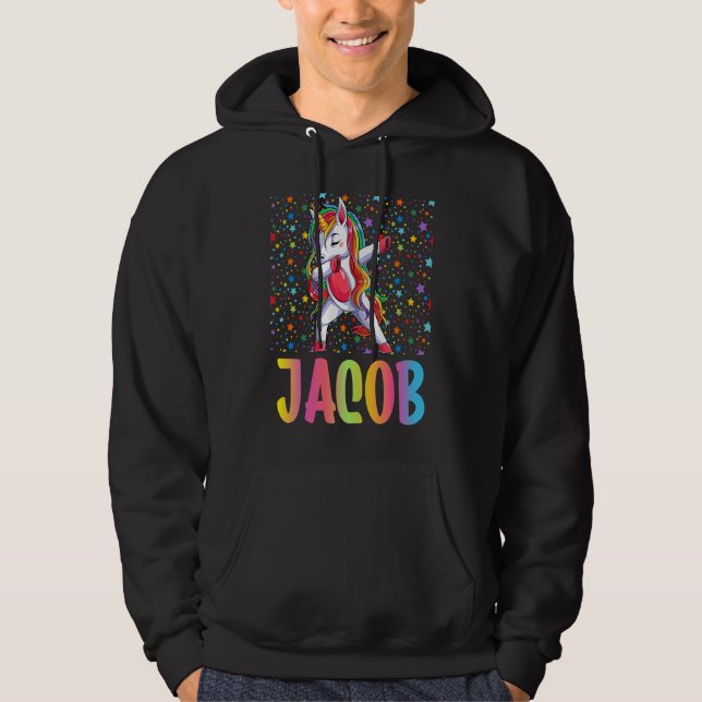 Dabbing Unicorn Jacob Hoodie (Vorderseite)
