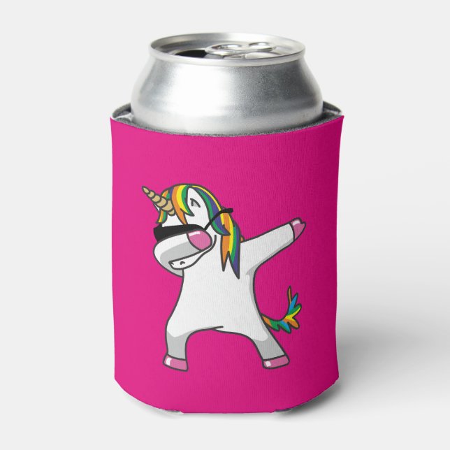 Dabbing Unicorn kann kühler Dosenkühler (Kanne Vorderseite)