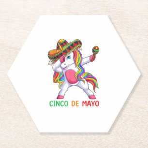 Dabbing Unicorn Let's Fiesta Cinco de Mayo Kids Gi Untersetzer