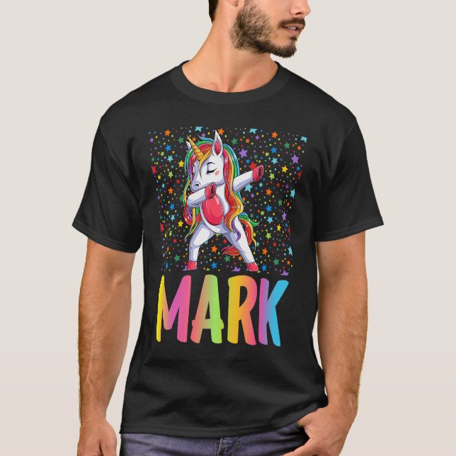 Dabbing Unicorn Mark T-Shirt (Vorderseite)