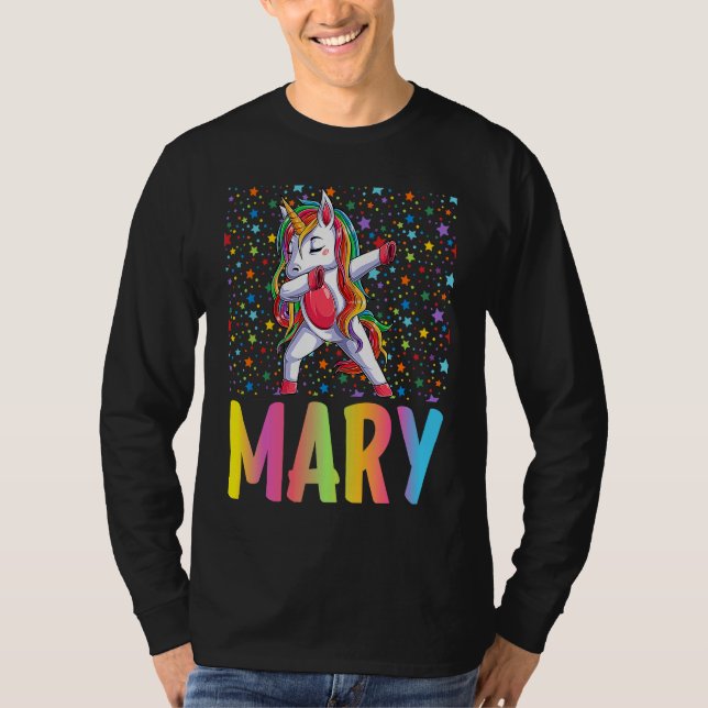 Dabbing Unicorn Mary T-Shirt (Vorderseite)