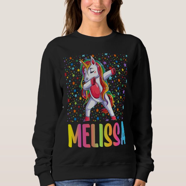 Dabbing Unicorn Melissa Sweatshirt (Vorderseite)