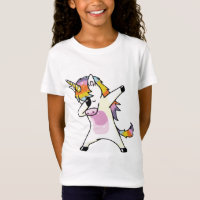Dabbing Unicorn Niedlich Rainbow Birthday Girl