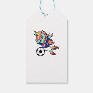 Dabbing Unicorn Soccer Island Jersey Island Geschenkanhänger