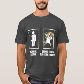 Dabbing Unicorn Spinale Fusion Operation Survivor T-Shirt