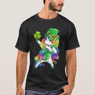 Dabbing Unicorn St Patricks Day Leprechaun Leprico T-Shirt