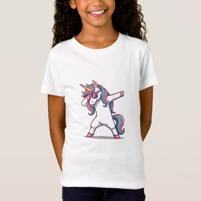 Dabbing Unicorn T - Shirt (Vorderseite)