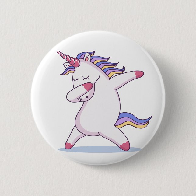Dabbing Unicorn-Taste Button (Vorderseite)