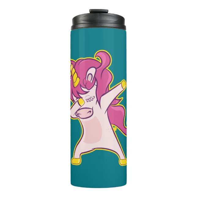 Dabbing Unicorn Thermosbecher (Vorderseite)