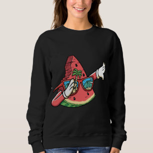 Dabbing Watermelon Kawaii Dab Summer Fruchtmelon L Sweatshirt
