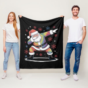 Dabbing Weihnachten Santa hässlicher Weihnachts-Xm Fleecedecke