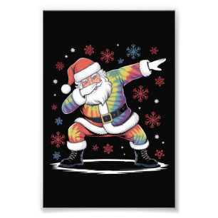 Dabbing Weihnachten Santa hässlicher Weihnachts-Xm Fotodruck