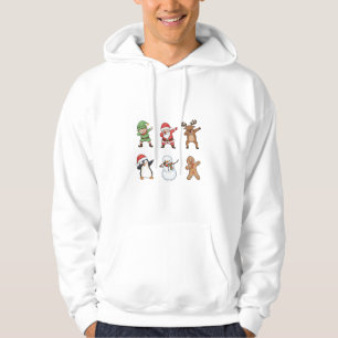 Dabbing Weihnachten Santa Penguin Rudolph Snowman Hoodie
