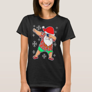 Dabbing Weihnachts Sommer tropisch Hawaiisch X T-Shirt