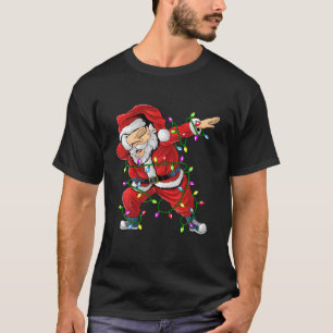 Dabbing Weihnachtsbaum Lichter Kinder Junge T-Shirt