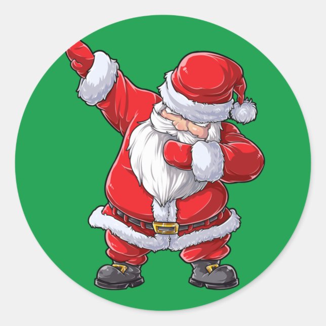 Dabbing Weihnachtsjunge Männer Weihnachten Weihnac Runder Aufkleber (Vorderseite)