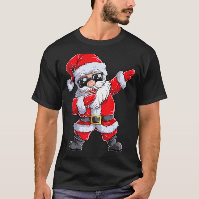 Dabbing Weihnachtsjunge Männer Xmas Dab Da Da T-Shirt (Vorderseite)