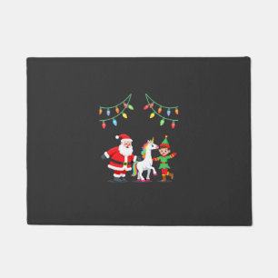 Dabbing Weihnachtsmann Elf Einhorn Weihnachten Kin Fußmatte