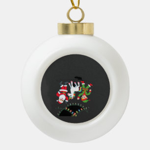 Dabbing Weihnachtsmann Elf Einhorn Weihnachten Kin Keramik Kugel-Ornament