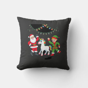 Dabbing Weihnachtsmann Elf Einhorn Weihnachten Kin Kissen
