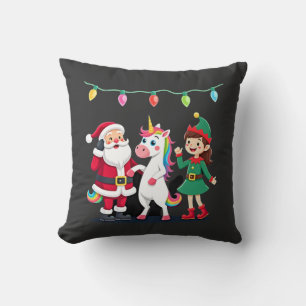 Dabbing Weihnachtsmann Elf Einhorn Weihnachten Kin Kissen