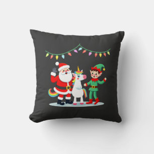 Dabbing Weihnachtsmann Elf Einhorn Weihnachten Kin Kissen