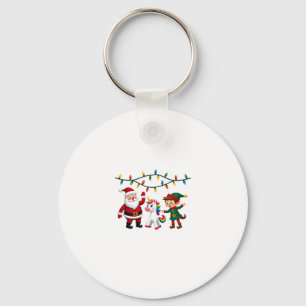Dabbing Weihnachtsmann-Elf-Einhorn Weihnachten Kin Schlüsselanhänger