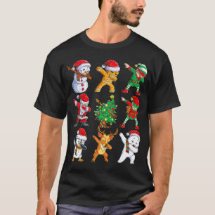 Dabbing Weihnachtsmann-Elf-Freunde Weihnachten T-Shirt