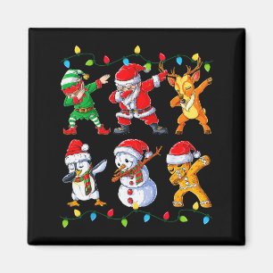 Dabbing Weihnachtsmann-Elfen-Freunde Weihnachten J Magnet
