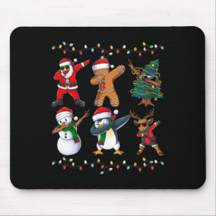Dabbing Weihnachtsmann-Elfen-Freunde Weihnachten J Mousepad