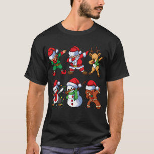 Dabbing Weihnachtsmann-Elfen-Freunde Weihnachten T-Shirt