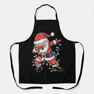 Dabbing Weihnachtsmann Lustige Weihnachtsbeleuchtu Schürze