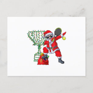 Dabbing Weihnachtsmann Tennis Weihnachten Xmas Ges Ankündigungspostkarte