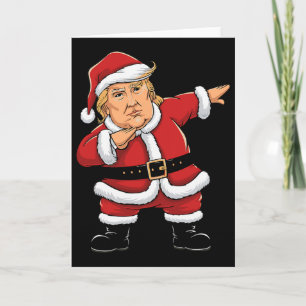 Dabbing Weihnachtsmann Trump Weihnachtsbeleuchtung Karte