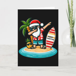 Dabbing Weihnachtsmann Weihnachten im Juli Sommer Karte