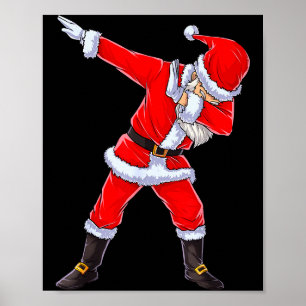 Dabbing Weihnachtsmann Weihnachten Kinder Jungen M Poster