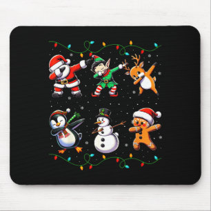 Dabbing Weihnachtsmann Xmas Lichter Kinder Mädchen Mousepad