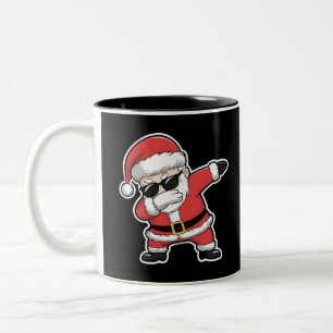 Dabbing Weihnachtsmann Xmas Lichter Kinder Weihnac Zweifarbige Tasse