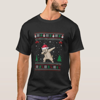 Dabbing Westie Dog Weihnachtsmannmütze Boys Girls  T-Shirt