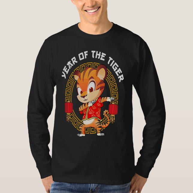 Dabbing Year Of The Tiger Happy Chinese New Year 2 T-Shirt (Vorderseite)