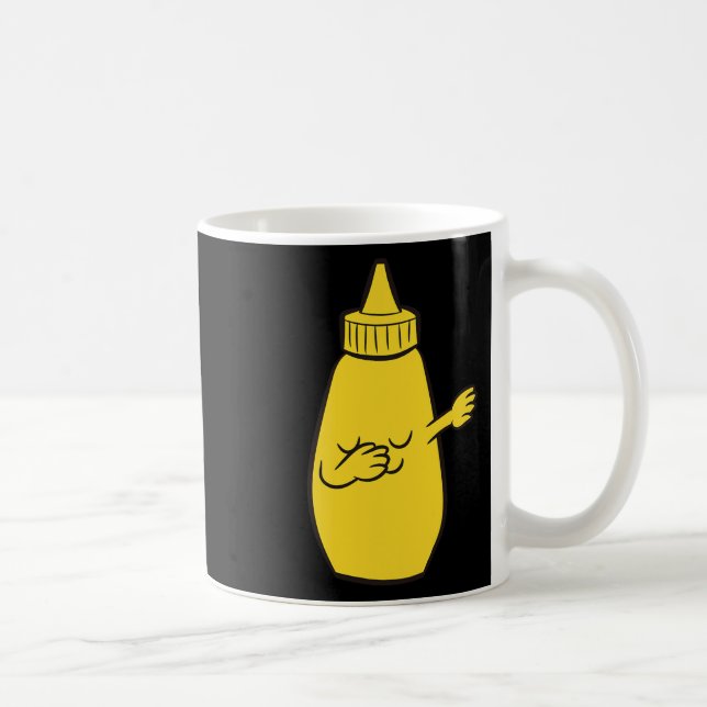 Dabbing Yellow Mustard Squeeze Flasche Funny Danci Kaffeetasse (Rechts)