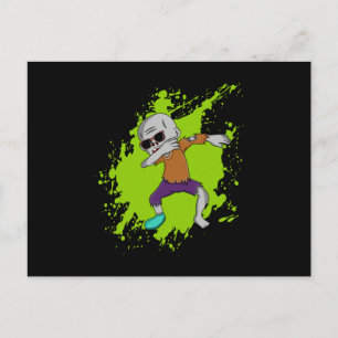 Dabbing Zombie Dab Halloween Cooles Funny Gift Ide Postkarte