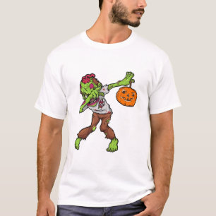 Dabbing Zombie Halloween Dab Lustiges Geschenk Des T-Shirt