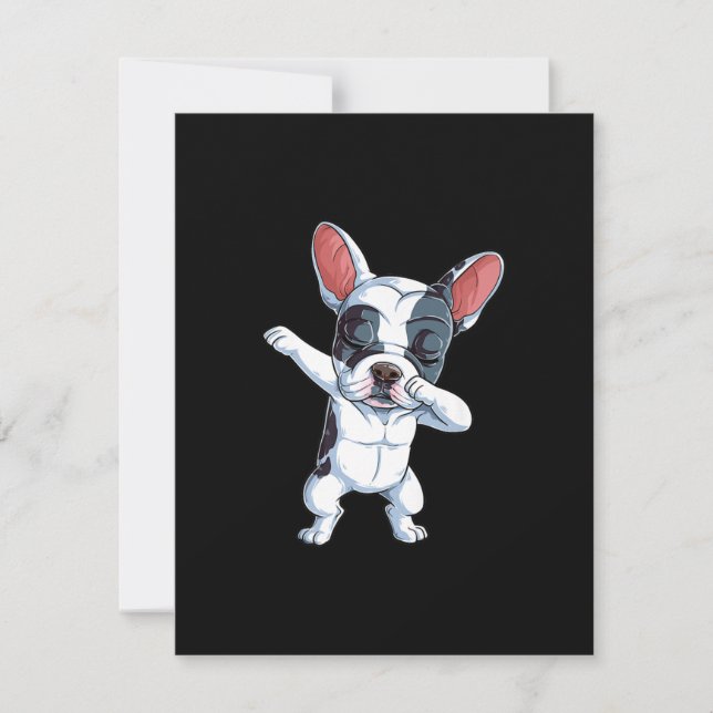 Dabing French Bulldog Kids Boys Dog Lover Dankeskarte (Vorderseite)