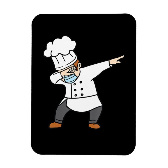 Dabing Pizza Koch Baker Pizzabaker Dab Tanzgeschen Magnet (Vertikal)